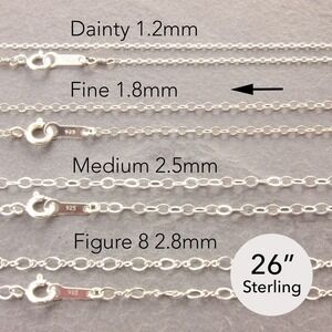 26" Delicate Chain Necklace, silver thin chain, silver necklace (40-1sf-sp)